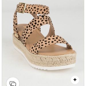 Soda leopard print espadrilles size 7.5